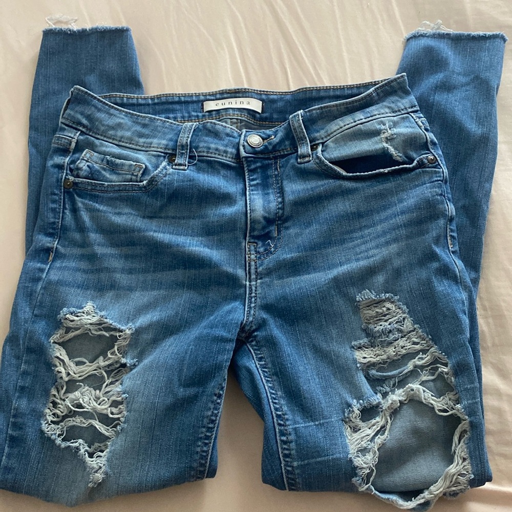 Size 7, Eunina, Josie, mid rise, skinny, crop jeans